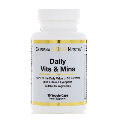  Daily Vits + Mins California Gold Nutrition 30 